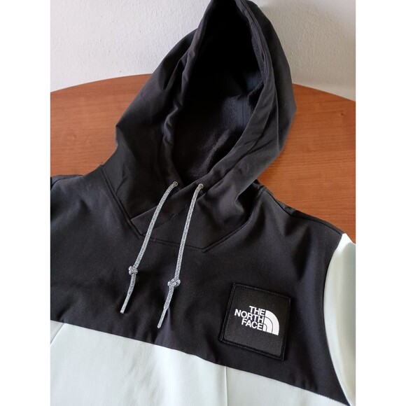 The North Face Tekno Hoodie Pullover Womens Small Sweatshirt Two Tone Blue Black - Picture 4 of 12